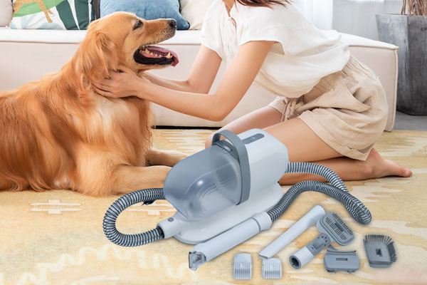 How to use a dog hair removal device